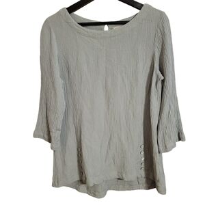 Soft Surroundings Oceo Gauze Crinkle Top